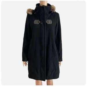 Large Pendleton St. Marie Weatherproof Wool Coat w Raccoon Fur Detachabl…